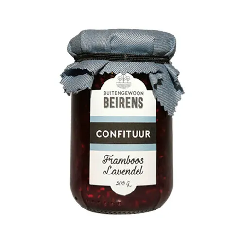 [51003]  Buitengewoon Beirens framboos lavendel confituur 200 ml 