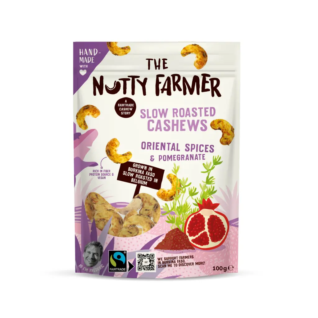 The Nutty Farmer Cashews  Oriental Spices & Pomegranate 