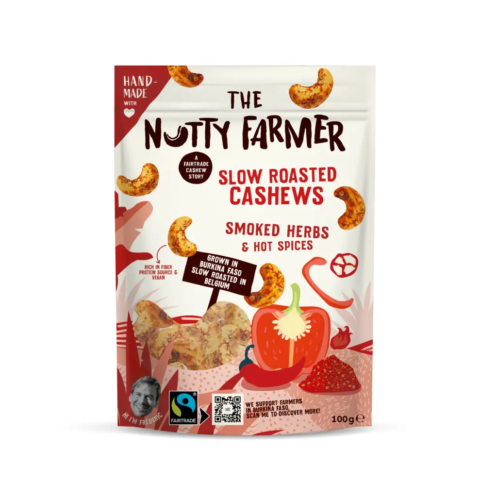 [15012] The Nutty Farmer Cashews  Smoked Herbs & Hot Spices 100g
