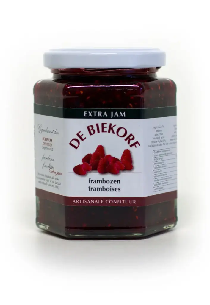 Artisanale confituur Biekorf Frambozen XL