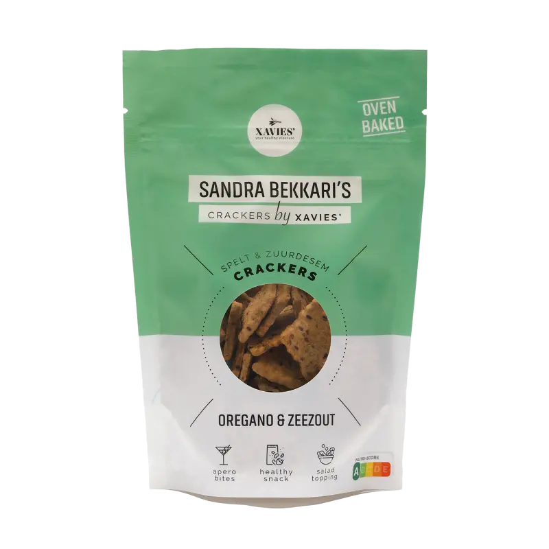 Xavies Crackers Oregano Zeezout 125gr