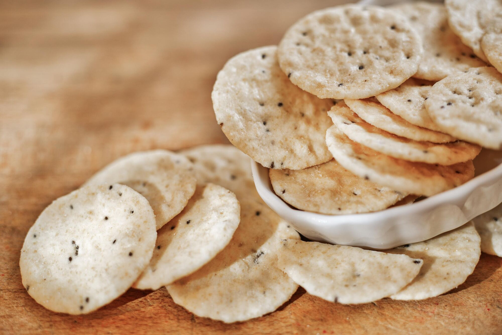 [78001] Atelier 't Hof Verbrugge rijstcrackers zeezout zakje 100g