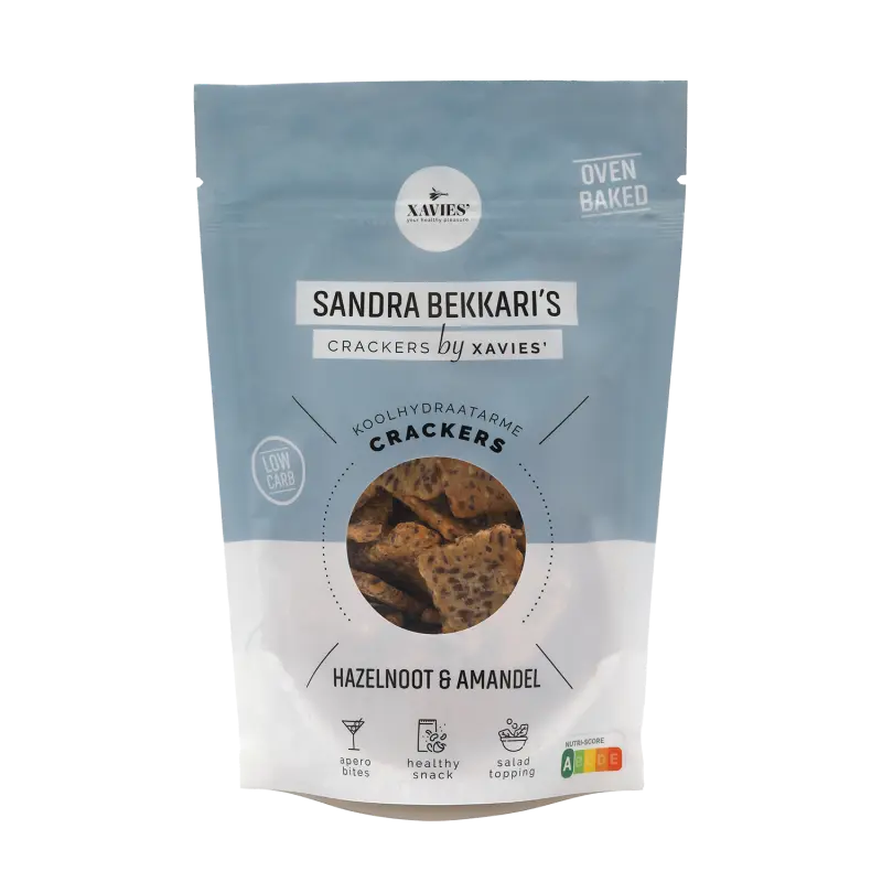 [56002] Xavies Crackers Hazelnoot Amandel 125gr