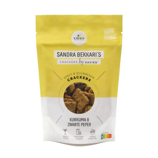  Xavies Crackers met kurkuma en zwarte peper 125gr