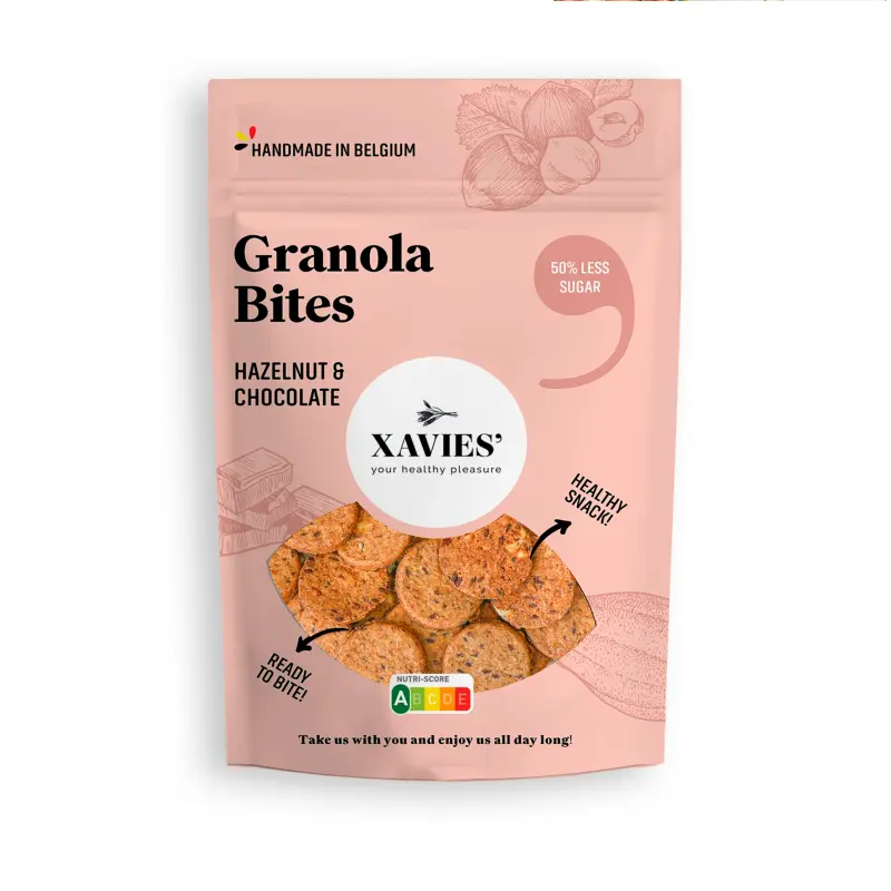 [56004] Xavies Hazelnoot-Chocolade Bites 150gr