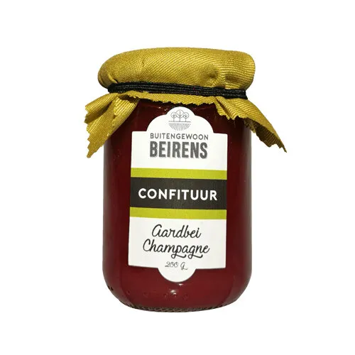  Buitengewoon Beirens Aardbei Champagne confituur 200 ml