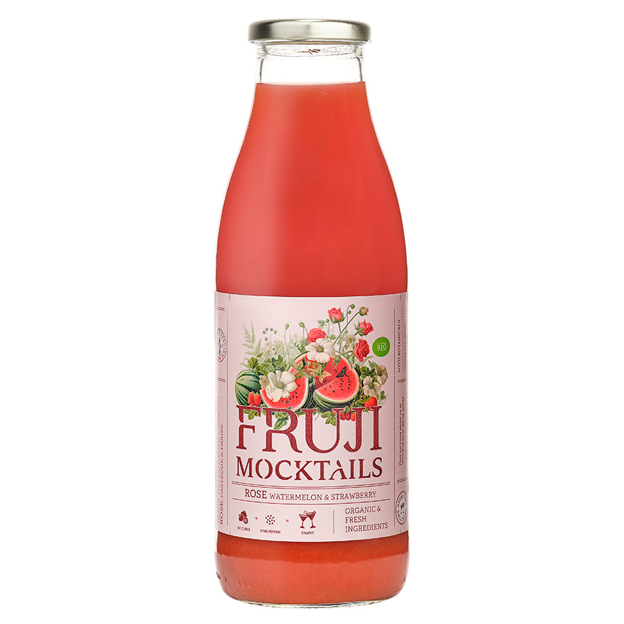 [25015] FRUJI  Mocktail Aardbei Watermeloen & Roos 0,75l