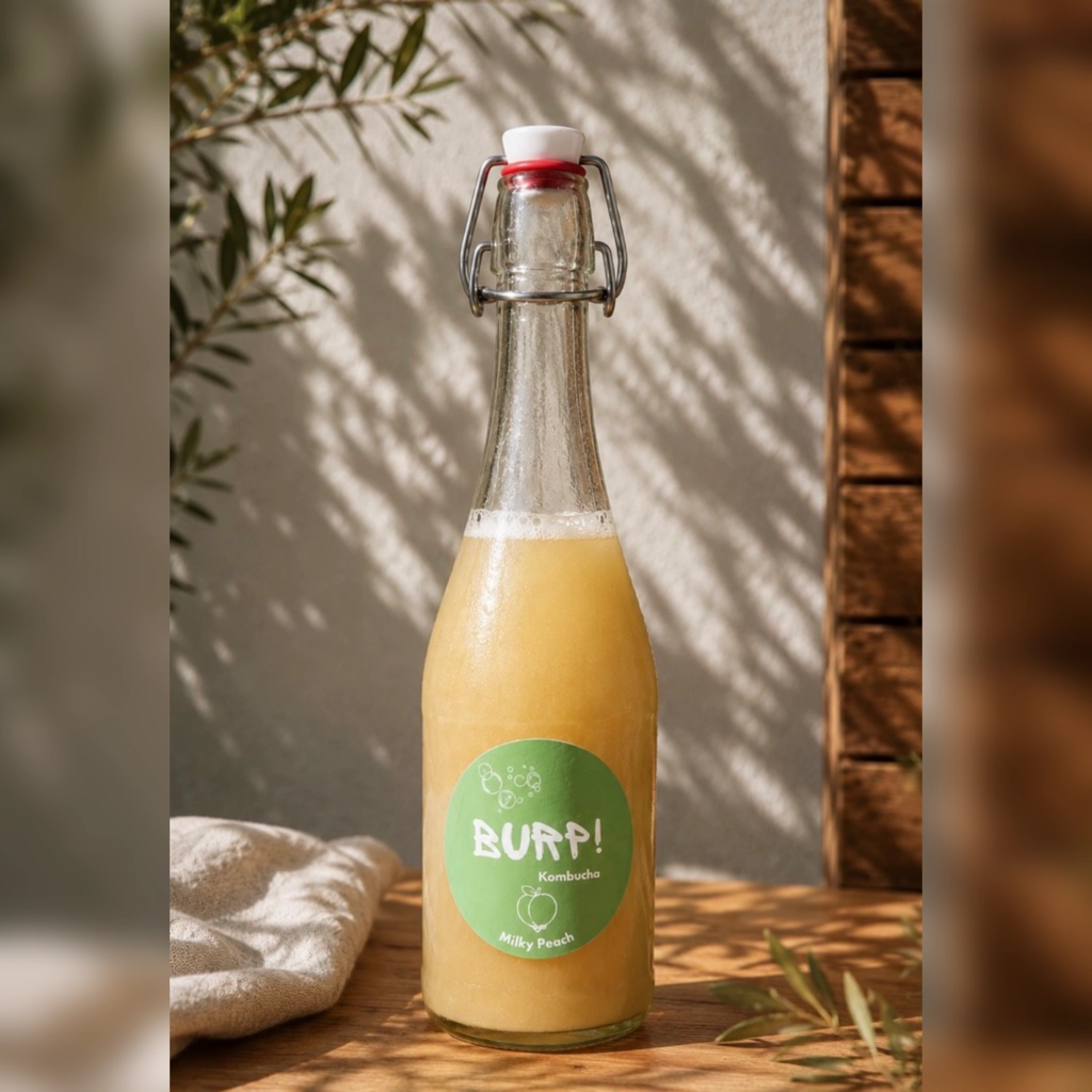 Burp kombucha Milky Peach 750ml