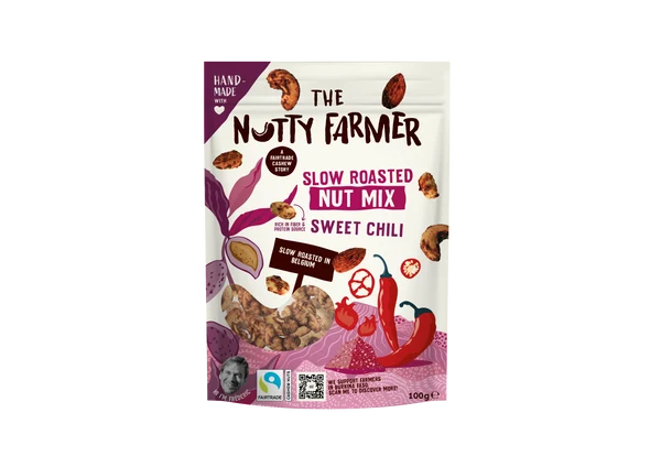 The Nutty Farmer Roasted Nut Mix sweet chili 100g