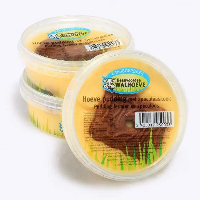 Hoevepudding met speculaaskoek