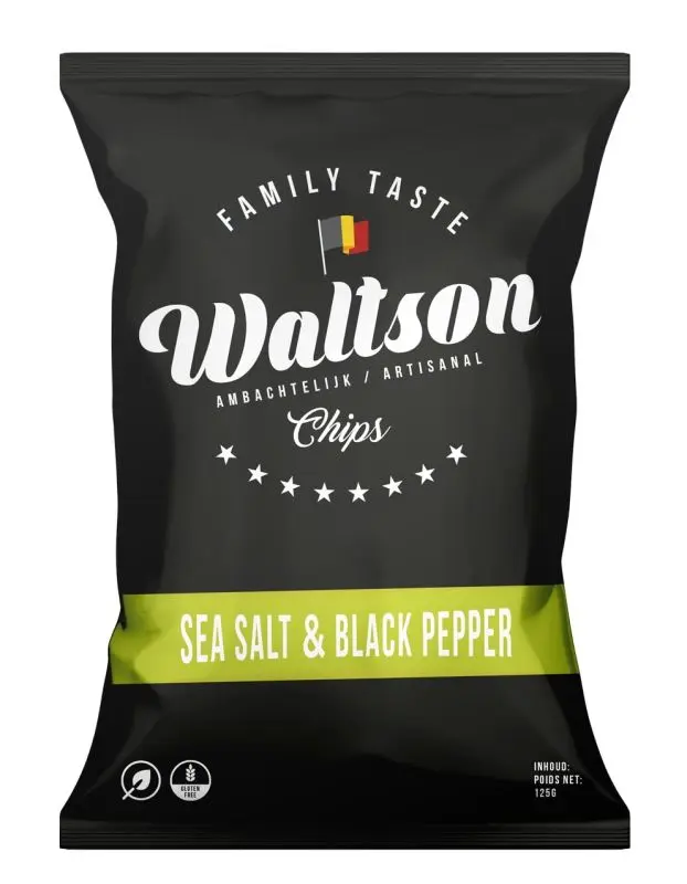 Waltson Chips sea salt & black pepper 125gr
