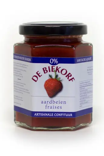 [03018] Biekorf confituur suikervrij Aardbei 