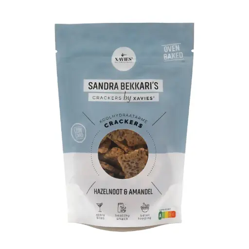 [56002] Xavies Crackers Hazelnoot Amandel 125gr