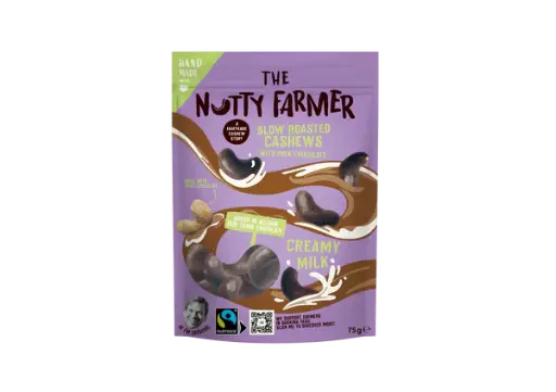 [15001] The Nutty Farmer Creamy Milk Chocolate cashews 75g