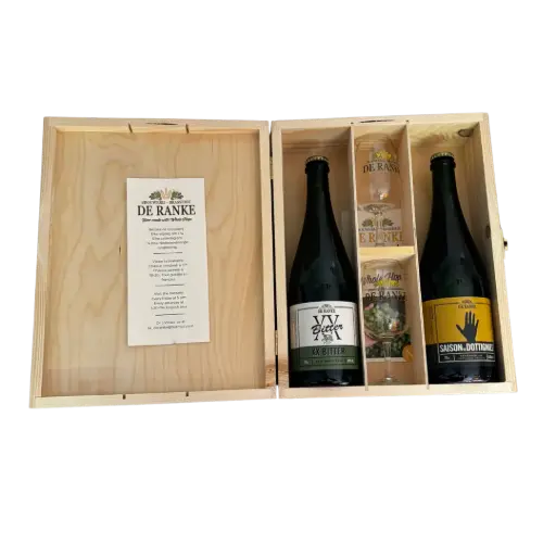 [24013] De Ranke Bierbox 2 x 75cl + 2x glas