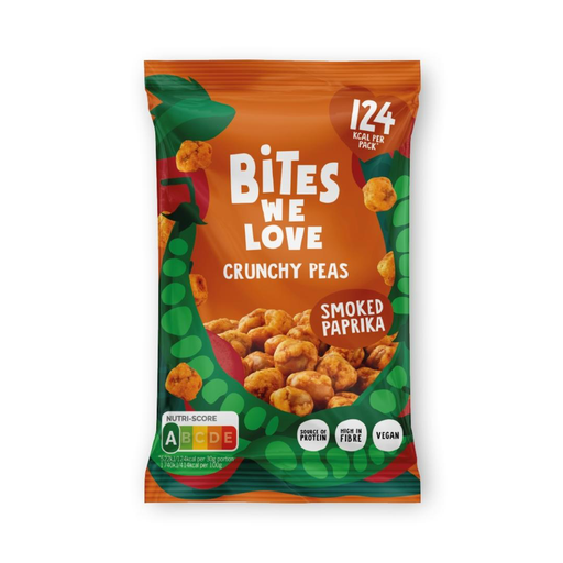BitesWeLove  Crunchy Peas  Smoked Paprika 30g